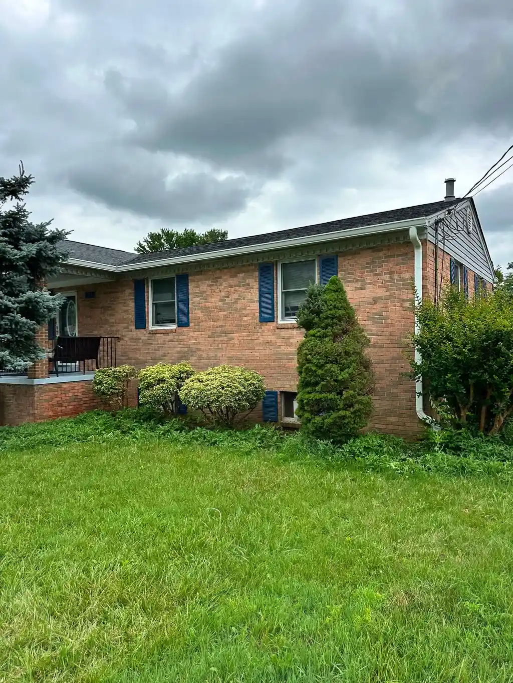 Brick home front exterior in Northern Virginia